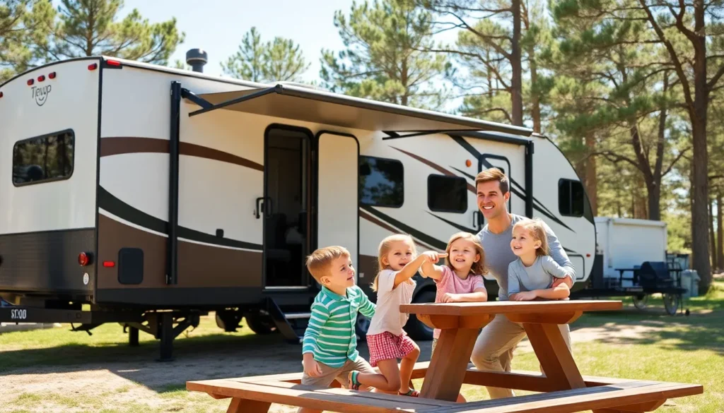 travel trailer with bunkhouse