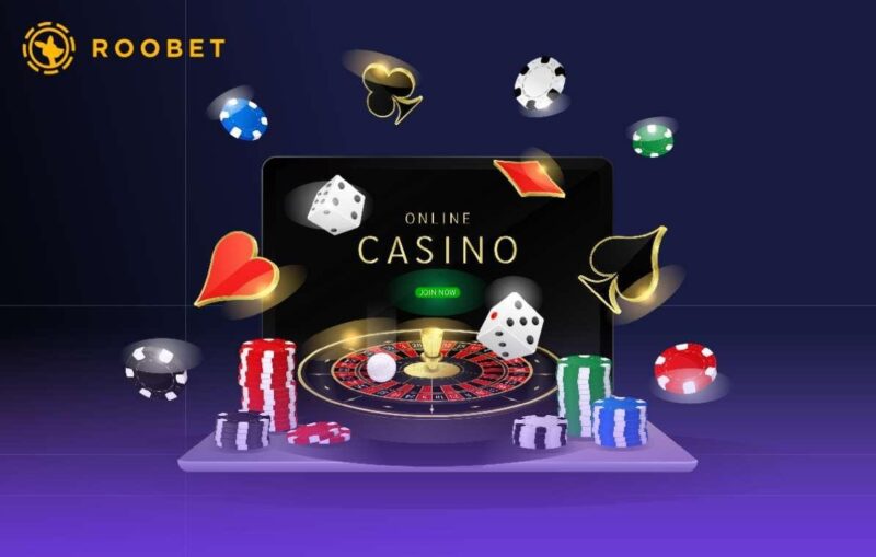 A computer running an online casino
