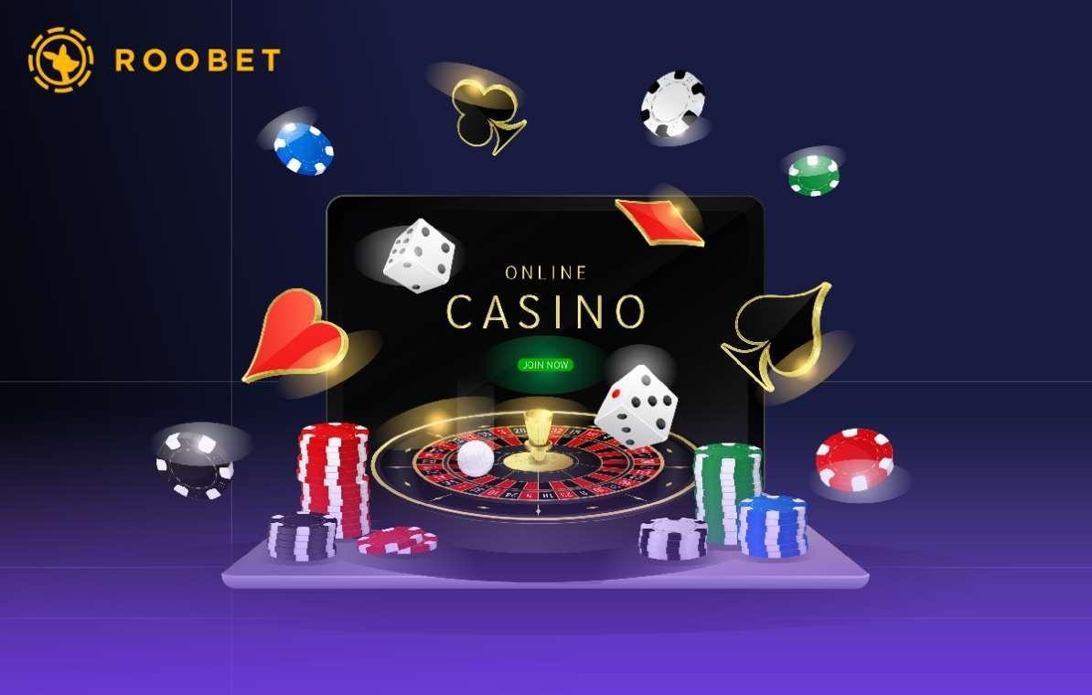 A computer running an online casino